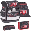 Belmil Schulranzen Classy Schulranzen Set 4-teilig Mit Brustgurt Firetruck 2