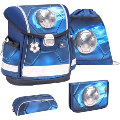 Belmil Schulranzen Classy Schulranzen Set 4-teilig Mit Brustgurt Football 4