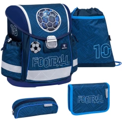 Belmil Schulranzen Classy Schulranzen Set 4-teilig Mit Brustgurt Football Champions