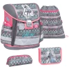 Belmil Schulranzen Classy Schulranzen Set 4-teilig Mit Brustgurt Horse Aruba Blue