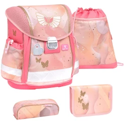 Belmil Schulranzen Classy Schulranzen Set 4-teilig Mit Brustgurt Marble