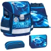 Belmil Schulranzen Classy Schulranzen Set 4-teilig Mit Brustgurt Racing Blue Neon
