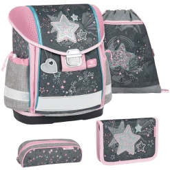Belmil Schulranzen Classy Schulranzen Set 4-teilig Mit Brustgurt Shine Like A Star