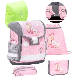 Belmil Schulranzen Classy Schulranzen Set 5-teilig Mit Brustgurt Ballerina