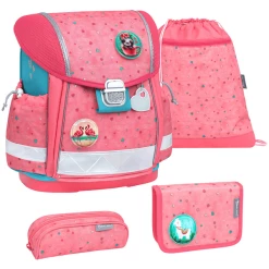 Belmil Schulranzen Classy Schulranzen Set 5-teilig Mit Brustgurt Blue Bird