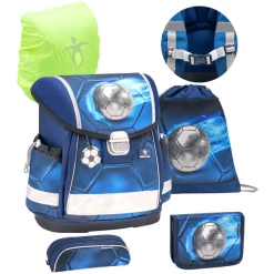 Belmil Schulranzen Classy Schulranzen Set 5-teilig Mit Brustgurt Football 4
