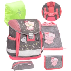 Belmil Schulranzen Classy Schulranzen Set 5-teilig Mit Brustgurt Little Owl