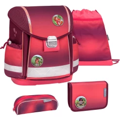Belmil Schulranzen Classy Schulranzen Set 5-teilig Mit Brustgurt Mahogany