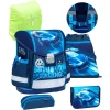 Belmil Schulranzen Classy Schulranzen Set 5-teilig Mit Brustgurt Racing Blue Neon