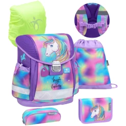 Belmil Schulranzen Classy Schulranzen Set 5-teilig Mit Brustgurt Rainbow Color