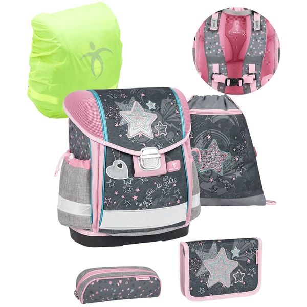 Belmil Schulranzen Classy Schulranzen Set 5-teilig Mit Brustgurt Shine Like A Star