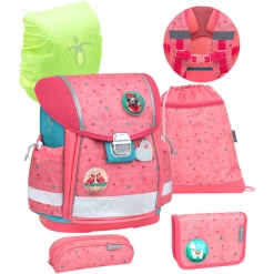 Belmil Schulranzen Classy Schulranzen Set 6-teilig Mit Brustgurt Blue Bird