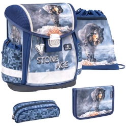 Belmil Schulranzen Classy Set 4-teilig Stone Age