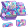 Belmil Schulranzen Compact Schulranzen Set 4-teilig Mit Brustgurt Rainbow Color