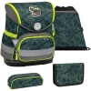 Belmil Schulranzen Compact Schulranzen Set 4-teilig Mit Brustgurt T-rex Roar