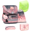 Belmil Schulranzen Compact Schulranzen Set 5-teilig Mit Brustgurt Ballerina Black Pink