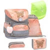 Belmil Schulranzen Compact Schulranzen Set 5-teilig Mit Brustgurt Golden Butterfly