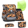 Belmil Schulranzen Compact Schulranzen Set 5-teilig Mit Brustgurt Orange Camouflage