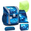 Belmil Schulranzen Customize-me Schulranzen Set 5-teilig Mit Brustgurt, Hüftgurt Racing Blue Neon