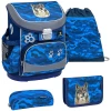 Belmil Schulranzen Mini Fit Schulranzen Set 4-teilig Mit Brustgurt Alpha Wolf