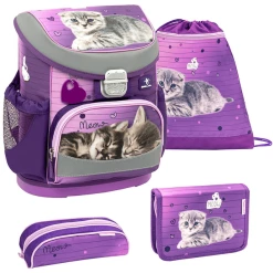 Belmil Schulranzen Mini Fit Schulranzen Set 4-teilig Mit Brustgurt Little Caty
