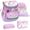 Belmil Schulranzen Mini Fit Schulranzen Set 4-teilig Mit Brustgurt Rainbow Unicorn