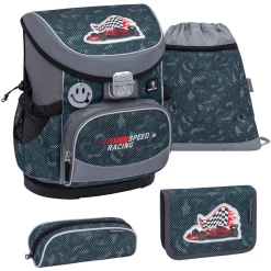 Belmil Schulranzen Mini Fit Schulranzen Set 4-teilig Mit Brustgurt Red Dots