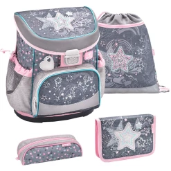Belmil Schulranzen Mini Fit Schulranzen Set 4-teilig Mit Brustgurt Shine Like A Star