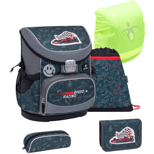 Belmil Schulranzen Mini Fit Schulranzen Set 5-teilig Mit Brustgurt Red Dots