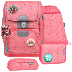 Belmil Schulranzen Motion Schulranzen Set 5-teilig Mit Brustgurt, Hüftgurt Blue Bird