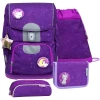 Belmil Schulranzen Motion Schulranzen Set 5-teilig Mit Brustgurt, Hüftgurt Purple Sky