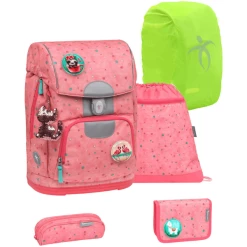 Belmil Schulranzen Motion Schulranzen Set 6-teilig Mit Brustgurt, Hüftgurt Blue Bird