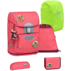 Belmil Schulranzen Motion Schulranzen Set 6-teilig Mit Brustgurt, Hüftgurt Sweet Candy