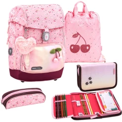 Belmil Schulranzen Premium Comfy Plus Set 5-teilig Cherry Blossom