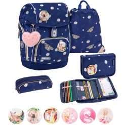 Belmil Schulranzen Premium Comfy Plus Set 5-teilig Daisy
