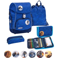 Belmil Schulranzen Premium Comfy Plus Set 5-teilig Estate Blue