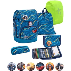 Belmil Schulranzen Premium Comfy Plus Set 6-teilig Baltic