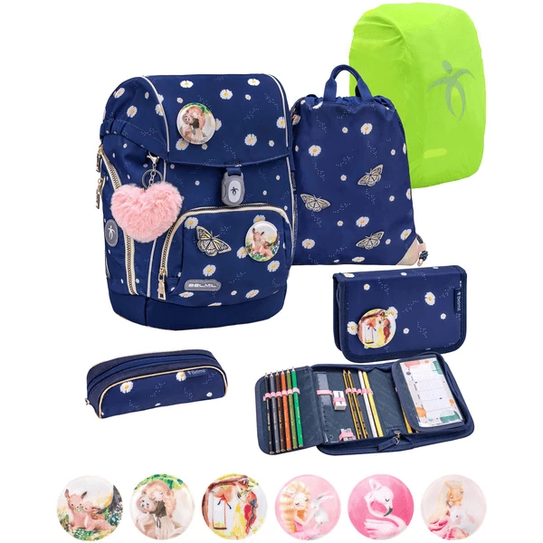 Belmil Schulranzen Premium Comfy Plus Set 6-teilig Daisy
