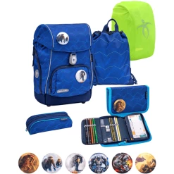 Belmil Schulranzen Premium Comfy Plus Set 6-teilig Estate Blue