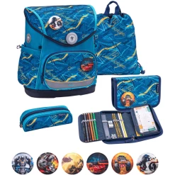 Belmil Schulranzen Premium Compact Plus Set 5-teilig Baltic
