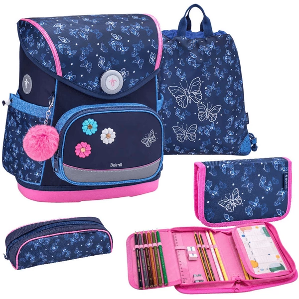 Belmil Schulranzen Premium Compact Plus Set 5-teilig Sapphire