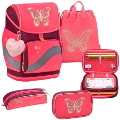 Belmil Schulranzen Premium Smarty Plus Set 5-teilig Coral
