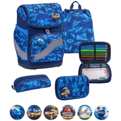 Belmil Schulranzen Premium Smarty Plus Set 5-teilig Glacier Blue