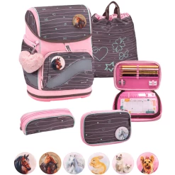 Belmil Schulranzen Premium Smarty Plus Set 5-teilig Mint