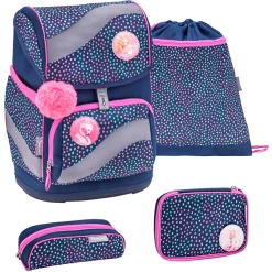Belmil Schulranzen Smarty Schulranzen Set 5-teilig Mit Brustgurt, Hüftgurt Amazing Polka Dot 2