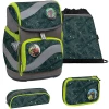 Belmil Schulranzen Smarty Schulranzen Set 5-teilig Mit Brustgurt, Hüftgurt Green Splash