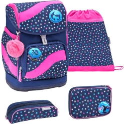 Belmil Schulranzen Smarty Schulranzen Set 5-teilig Mit Brustgurt, Hüftgurt Stars