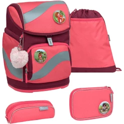 Belmil Schulranzen Smarty Schulranzen Set 5-teilig Mit Brustgurt, Hüftgurt Sweet Candy
