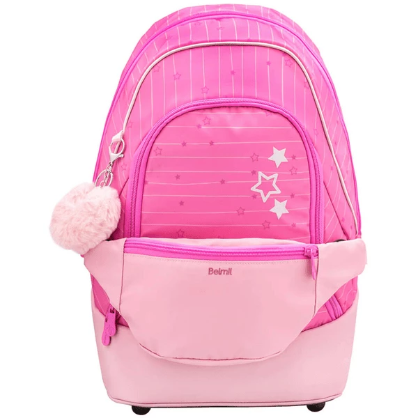 Belmil Schulrucksack 2-IN-1 Schulrucksack & Gürteltasche Candy
