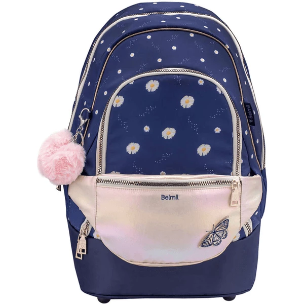 Belmil Schulrucksack 2-IN-1 Schulrucksack & Gürteltasche Daisy